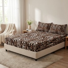 Спален комплект чаршафи с ластик от 3 части, Дюн