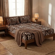 Спален комплект чаршафи с ластик от 3 части, Дюн