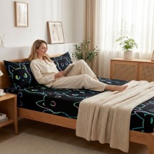 Спален комплект чаршафи с ластик от 3 части, Котерия