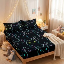 Спален комплект чаршафи с ластик от 3 части, Котерия