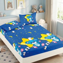 Спален комплект чаршафи с ластик от 3 части, Небесно мече