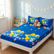 Спален комплект чаршафи с ластик от 3 части, Небесно мече