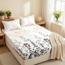 Спален комплект чаршафи с ластик от 3 части, Бизи