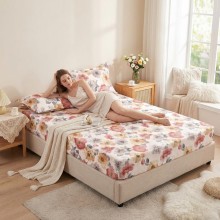 Спален комплект чаршафи с ластик от 3 части, Пролет