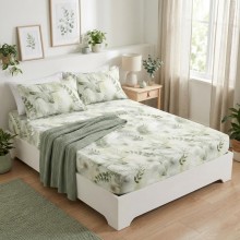 Спален комплект чаршафи с ластик от 3 части, Нана