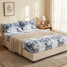 Спален комплект чаршафи с ластик от 3 части, Рефлексия