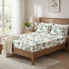 Спален комплект чаршафи с ластик от 3 части, Eсенен танц