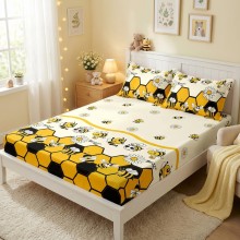 Спален комплект чаршафи с ластик от 3 части, Кошер