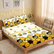 Спален комплект чаршафи с ластик от 3 части, Кошер