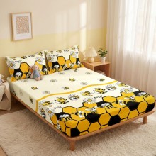 Спален комплект чаршафи с ластик от 3 части, Кошер