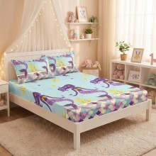 Спален комплект чаршафи с ластик от 3 части, Русалка