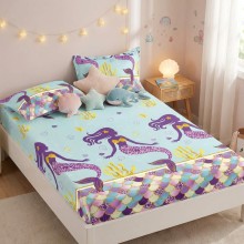 Спален комплект чаршафи с ластик от 3 части, Русалка
