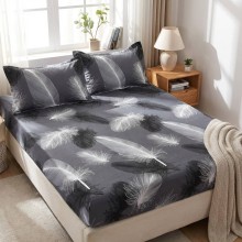 Спален комплект чаршафи с ластик от 3 части, Агнес