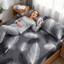 Спален комплект чаршафи с ластик от 3 части, Агнес