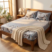 Спален комплект чаршафи с ластик от 3 части  Омега - 1