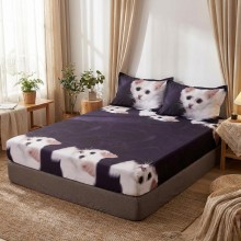 Спален комплект чаршафи с ластик от 3 части, Риа