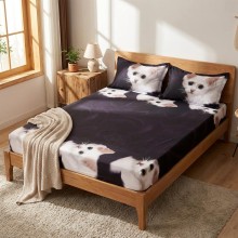 Спален комплект чаршафи с ластик от 3 части, Риа