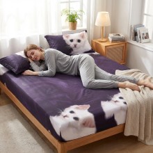 Спален комплект чаршафи с ластик от 3 части, Риа