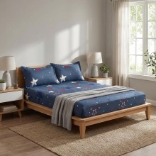 Спален комплект чаршафи с ластик от 3 части, Орион