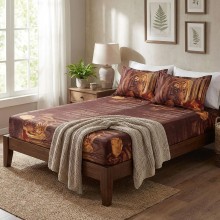 Спален комплект чаршафи с ластик от 3 части, Джо