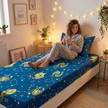 Единичен комплект чаршафи с ластик  от 3 части, Зази