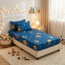 Единичен комплект чаршафи с ластик  от 3 части, Зази