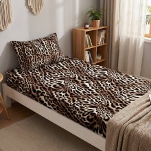 Единичен комплект чаршафи с ластик  от 3 части, Лара