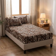 Единичен комплект чаршафи с ластик  от 3 части, Лара