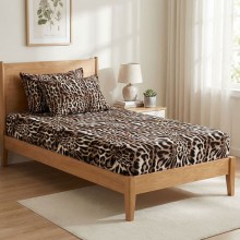 Единичен комплект чаршафи с ластик  от 3 части, Лара