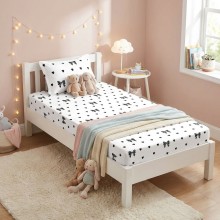 Единичен комплект чаршафи с ластик  от 3 части, Тайди