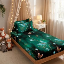 Единичен комплект чаршафи с ластик от 3 части, Панделки