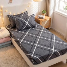 Единичен комплект чаршафи с ластик от 3 части, Иви