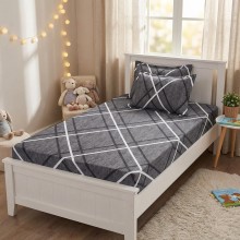 Единичен комплект чаршафи с ластик от 3 части, Иви