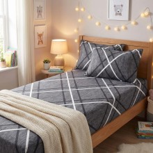 Единичен комплект чаршафи с ластик от 3 части, Иви