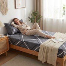 Единичен комплект чаршафи с ластик от 3 части, Иви