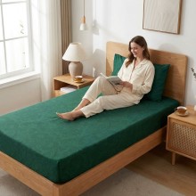 Единичен комплект чаршафи с ластик от 3 части, Лили