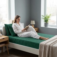 Единичен комплект чаршафи с ластик от 3 части, Лили