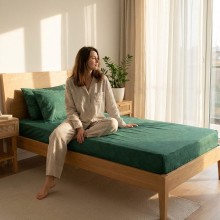 Единичен комплект чаршафи с ластик от 3 части, Лили