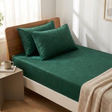 Единичен комплект чаршафи с ластик от 3 части, Лили