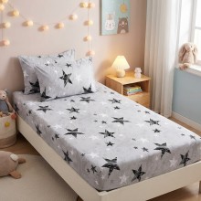 Единичен комплект чаршафи с ластик от 3 части, Софи