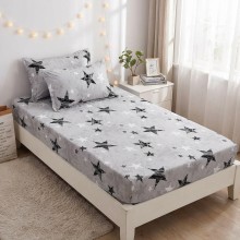 Единичен комплект чаршафи с ластик от 3 части, Софи