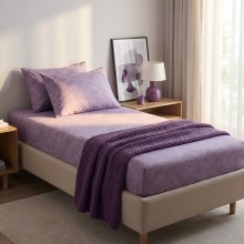 Единичен комплект чаршафи с ластик от 3 части, Бети