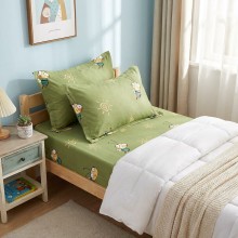 Единичен комплект чаршафи с ластик от 3 части, Грас