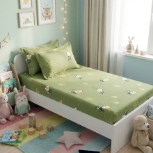 Единичен комплект чаршафи с ластик от 3 части, Грас