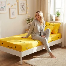 Единичен комплект чаршафи с ластик от 3 части, Сиси