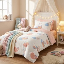 Спален комплект чаршафи за единично легло, от 4 части - Бъни