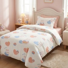 Спален комплект чаршафи за единично легло, от 4 части - Бъни