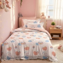 Спален комплект чаршафи за единично легло, от 4 части - Бъни