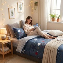 Спален комплект чаршафи за единично легло, от 4 части - Орион