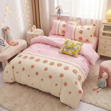 Спален комплект чаршафи за единично легло, от 4 части - Пийчи